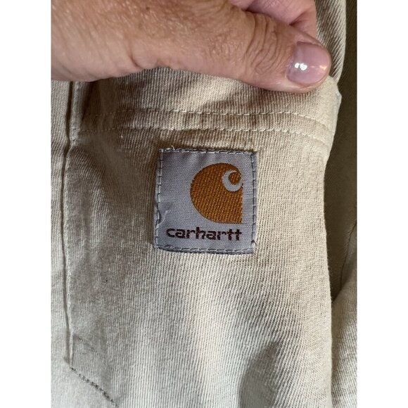 2006 Carhartt beige oversized tshirt sz L workwear classic minimalist - Picture 4 of 10
